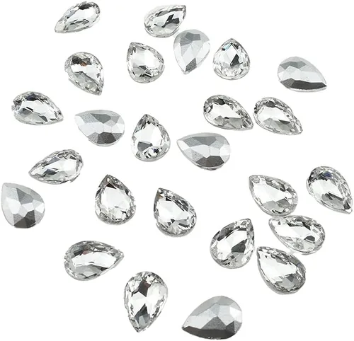 Miniatura 8 de Hahiyo Base de garras de diamantes de imitación para coser, vidrio transparente, formas mixtas, gemas de cristal, ajuste de puntas traseras