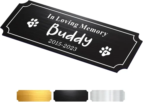 Miniatura 9 de Placas de Nombre Grabadas 1" x 3" Placa de Nombre para Urna Grabada Placas de Trofeo Placas de Nombre para Urnas Placas de Latón Grabadas