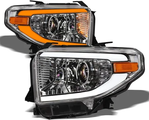Miniatura 9 de 7422452258250 Compatible con Toyota Tundra SR / SR5 / Limited/TRD PRO DRL 2014-2021 - Tira de luces LED con reflector ámbar