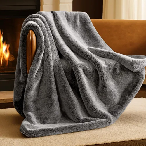 Miniatura 13 de Bare Home Manta de Tiro de Piel Sintética - Ultra-Suave Lujosa - Manta Acogedora y Cálida para Sofá, Sillón, Cama - Esponjosa Mullida Súper Suave