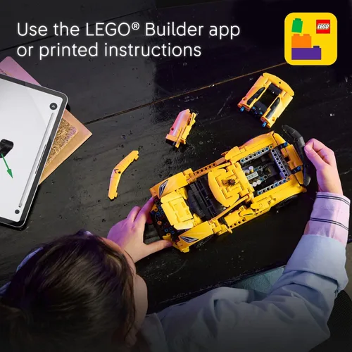Miniatura 7 de LEGO Technic Chevrolet Corvette Stingray - Juego de construcción de juguete de auto para niños, niñas y niños, a partir de 9 años - Kit