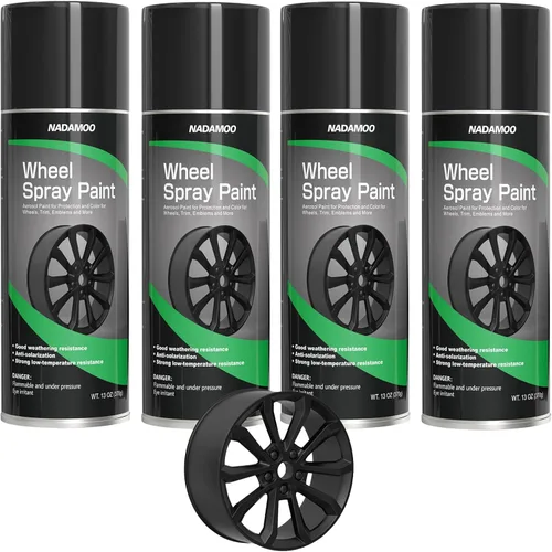 Miniatura 16 de NADAMOO Pintura en aerosol para llantas de aluminio, pintura semibrillante para llantas de coche en aerosol para recoloración y protección