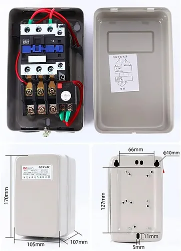 Miniatura 3 de Arrancador de motor magnético monofásico de 3 fases Arrancador magnético 5 Hp 220/240v Motor eléctrico Arrancador (para compresor de aire)