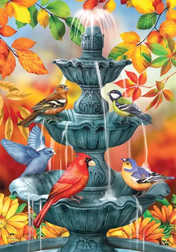 Miniatura 12 de Bandera de jardín de casas de pájaros con flores de otoño, 18 x 12.5 pulgadas Briarwood Lane Fall Floral