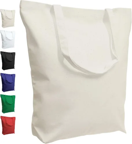 Miniatura 8 de TOPDesign - Bolsa de lona de algodón súper fuerte, grande de 10 onzas