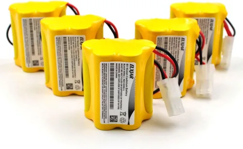 Paquete de 5 baterías de repuesto de 6 V 1000 mAh Ni-CD para Aritech 10050205 Lithonia ENB06006 Prescolite ENB-06006 E18750-100 N1200-4-DWP Señal de