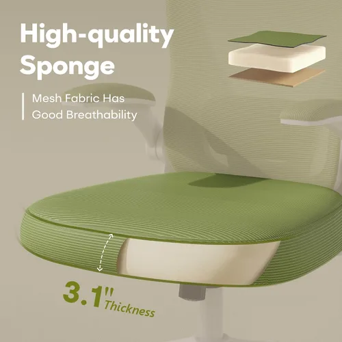 Miniatura 7 de SeekFancy Silla de oficina ergonómica M903, silla de escritorio para computadora con ruedas, silla de oficina de malla con respaldo alto con soporte