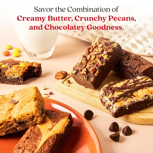 Miniatura 2 de David's Cookies Surtido de Brownies & Crumb Cake Tin – Delicioso y fresco al horno Brownie Snacks – Gourmet Chocolate Fudge Brownies & Crumbcake