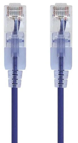 Miniatura 30 de Monoprice Cat6A - Cable de conexión Ethernet de 6 pulgadas, negro, UTP, 30 AWG, 10G, cable de cobre puro desnudo, sin enganche, RJ45, serie SlimRun