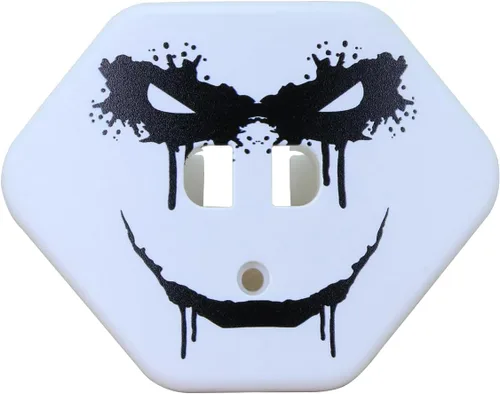 Miniatura 12 de Protector bucal de fútbol, boquilla de fútbol, transpirable, con protector de labios, correa de casco incluida, para jóvenes y adultos (negro)