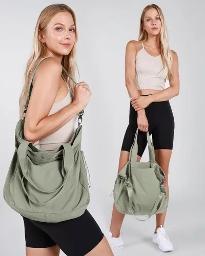 Miniatura 2 de ASLABCREW Bolsa de mano para mujer, 18L con cincha lateral con correa ajustablebolsa de mano extra, bolsa de hombro ligera
