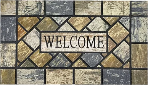 Miniatura 9 de CHICHIC Felpudo de bienvenida de 18 x 30 pulgadas, felpudo para puerta delantera al aire libre para entrada del hogar, felpudo de entrada exterior