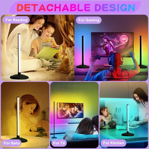 Miniatura 6 de LanAqua Lámpara de Pie de Esquina, Lámpara de Esquina LED RGB Inteligente, Lámpara de Pie LED que Cambia 16 Millones de Colores con Aplicación