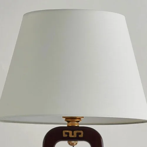 Miniatura 4 de Lámpara para escritorio, lámpara de mesa de noche, estilo retro, sala de estar, estudio, sala de té, lámpara de tela de madera maciza, lámparas