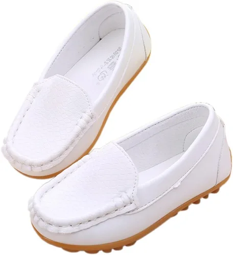 Miniatura 4 de Lonsoen - Mocasines de meter para niños y niñas, suaves y de vestir