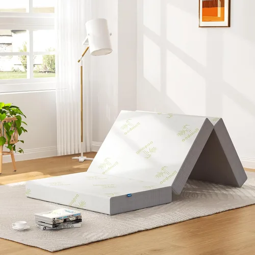 Miniatura 2 de Inofia Colchón plegable individual, colchón de espuma viscoelástica triple de 5 pulgadas con funda extraíble suave - para campamento, invitados