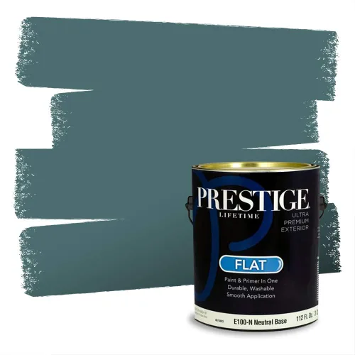 Miniatura 270 de Pintura Exterior + imprimación PRESTIGE, todo-en-uno, 1 galón, acabado mate, color comparable al Valspar* Royal Gray* VS151-Gris real