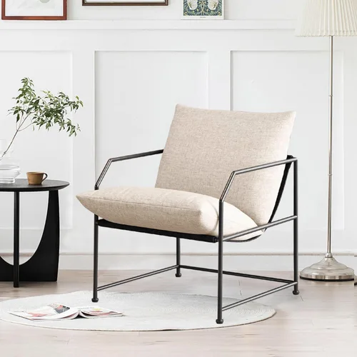 Miniatura 13 de Silla decorativa para sala de estar, sillas cómodas de lectura para dormitorio, silla tapizada de salón, silla de estilo moderno de mediados