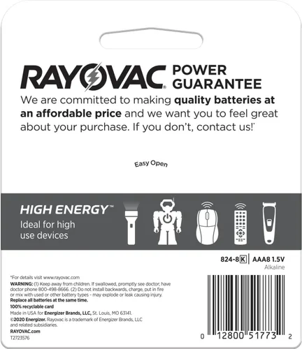 Miniatura 8 de Rayovac Pilas AAA, alcalinas, 8