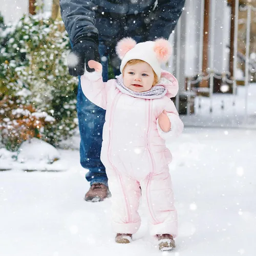 Miniatura 34 de ONESING 5 pares de guantes de invierno negros para bebés y niñas - Guantes cálidos para recién nacidos