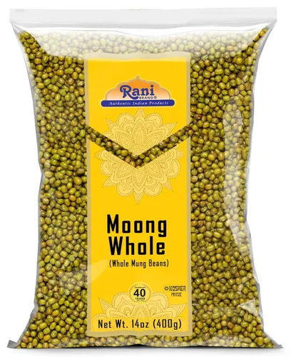 Miniatura 20 de Rani Moong Dal (granos de mung sin piel) Lentejas indias de 128 onzas (8 libras), 8.0 lbs x paquete de 5 (total 40 libras) a granel, totalmente