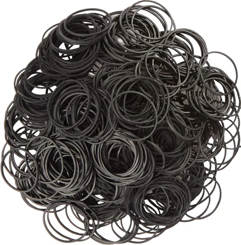 Miniatura 2 de AIWOQI Bandas de goma tamaño #16 Banda de goma elástica negra pequeña 600 piezas bandas de goma suministros de oficina paquete para el hogar, hogar