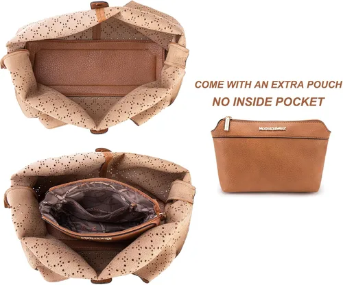 Miniatura 5 de Montana West Bolsos Hobo para mujer Bolsos de hombro holgados y bolsos
