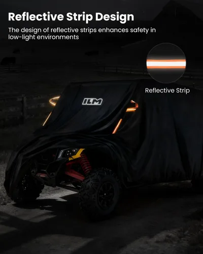 Miniatura 4 de ILM Funda UTV Impermeable y a Prueba de Viento con Protección para Todo Clima Compatible con Can Am, Polaris, Rhino, Kawasaki, Hisun, Modelos de 2-3