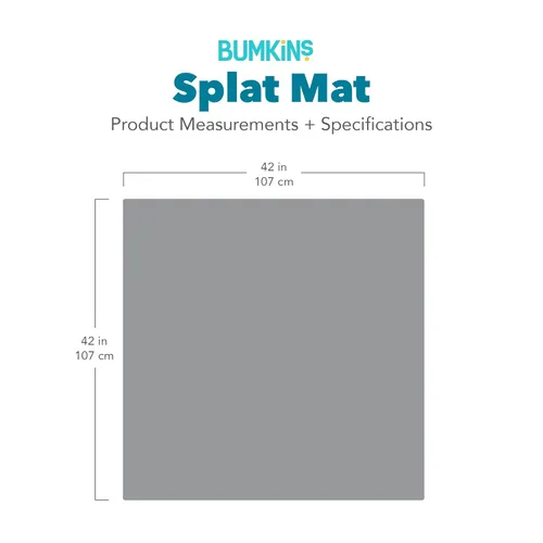 Miniatura 7 de Bumkins Alfombrilla para Salpicaduras de Bebé para Debajo de Silla Alta, Alfombrilla para Desorden de Comida para Bebés y Niños Pequeños, Tela