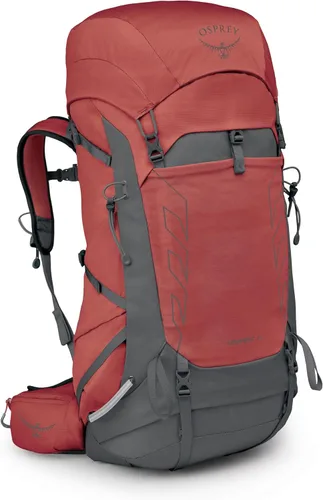 Osprey Tempest 44L Mochila ligera de senderismo para mujer, mochila para viajes y campamento, pampa roja/gris carbón, M/L Pampas rojas/Gris carbón