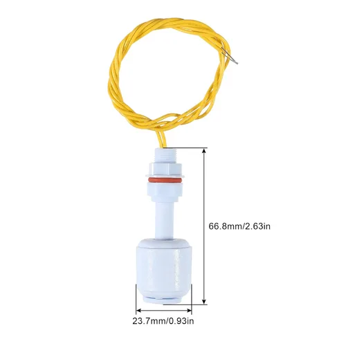Miniatura 2 de Alinan Interruptor de flotador de plástico PP M10 5210 controlador de sensor de nivel de agua líquida para peceras acuarios