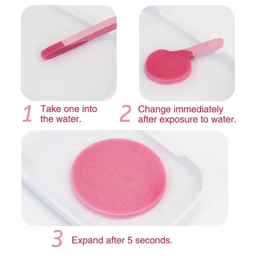 Miniatura 4 de 120 esponjas faciales comprimidas, esponja limpiadora facial, esponja de eliminación de maquillaje, esponja redonda exfoliante para mujeres, niñas