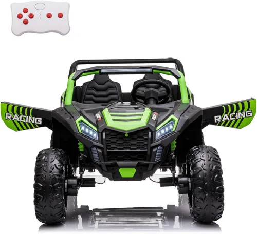 POSTACK Juguete de paseo XXXL de 24V de 220 libras para niños grandes, auto de juguete eléctrico con batería de 2 asientos para niños, auto de paseo