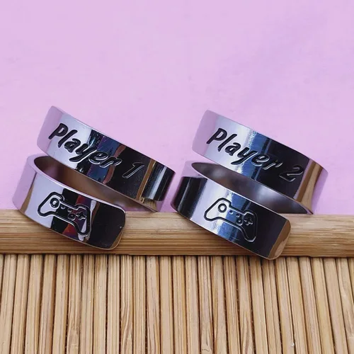 Miniatura 2 de HOFOYA Anillos inspiradores ajustables de acero inoxidable, anillos de grabado, joyería motivacional, graduación, San Valentín, regalos