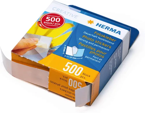 Miniatura 3 de HERMA 9370 Photo Tapes, Pack of 20,000 Double-Sided Self-Adhesive Tapes for Albums, Scrapbooks, Guest Books, Adhesive Pads in Dispenser Box, White