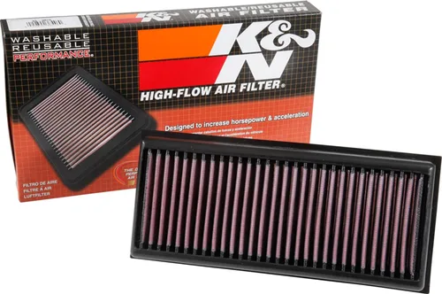 K&N Filtro de aire de motor original de alto flujo: aumenta la potencia y la accerlación, lavable, Premium: compatible con Mercedes Benz 2014-2022: