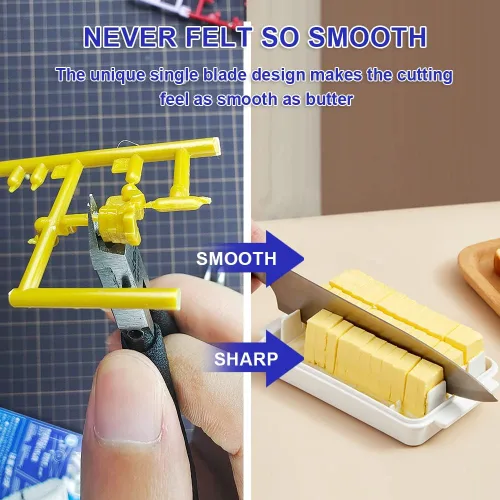 Miniatura 2 de stedi Alicates de Modelismo de 5 pulgadas, con Filo Único Ultra-delgado y Estuche para Cuchilla, Herramientas de Modelo de Plástico para Reparar
