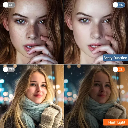 Miniatura 11 de Cámaras digitales 8K para fotografía, cámara WiFi de 64 MP para YouTube, cámara digital con pantalla táctil de 4 pulgadas con lente dual, enfoque
