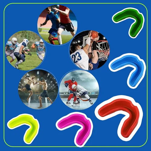 Miniatura 6 de Paquete de 30 protectores bucales deportivos para jóvenes, protector bucal suave para fútbol, suministros deportivos, protección bucal atlética