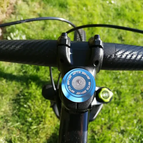 Miniatura 2 de Cubierta superior para auriculares de bicicleta, tapa superior de aleación de aluminio, cubierta de tubo superior, tapa de botella de cerveza