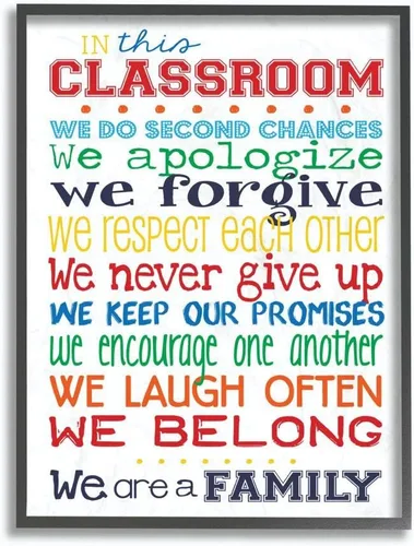Miniatura 9 de Stupell in This Classroom Rules - Placa de pared con tipografía