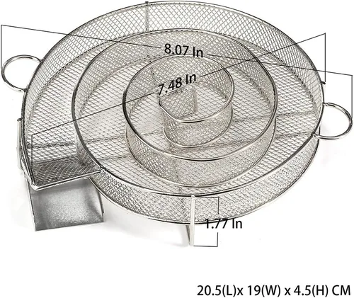 Miniatura 4 de Realcook Generador de humo frío de 8 pulgadas, ahumado en caliente o frío en cualquier parrilla de barbacoa y ahumador, perfecto para salmón