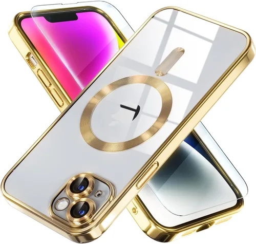 Miniatura 10 de Misea Funda magnética para iPhone 14 compatible con MagSafe [nunca amarillenta] [protección contra caídas de grado militar] protector completo
