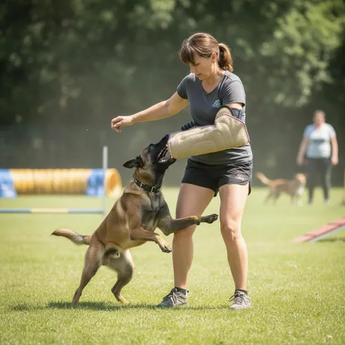 Miniatura 6 de Morezi Manga de mordida de perro para entrenamiento de perros grandes, equipo de entrenamiento de yute fuerte, apto para Pit Bull Pastor alemán K9