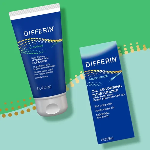 Miniatura 7 de Differin Limpiador facial, lavado facial hidratante diario sin aceite por los fabricantes de Differin Gel, cuidado suave de la piel para pieles