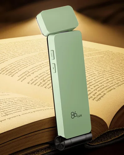 Miniatura 12 de 86lux Luz de Libro, Luz de Lectura LED Recargable con Clip para Uso en Cama y Noche - 3 Temperaturas de Color con Atenuación Continua, Diseño de Gris