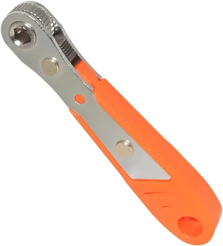 Miniatura 7 de Juego de 12 mini llaves de trinquete de 1/4 de pulgada de ángulo recto de acero de 36 dientes, mango reversible de 90 grados con juego de puntas