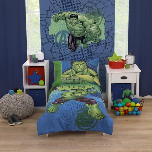 Miniatura 9 de NoJo Marvel Guardians of The Galaxy Azul Let's Rock Juego de Cama para Niños Pequeños de 4 Piezas - Edredón, Sábana Bajera Ajustable, Sábana