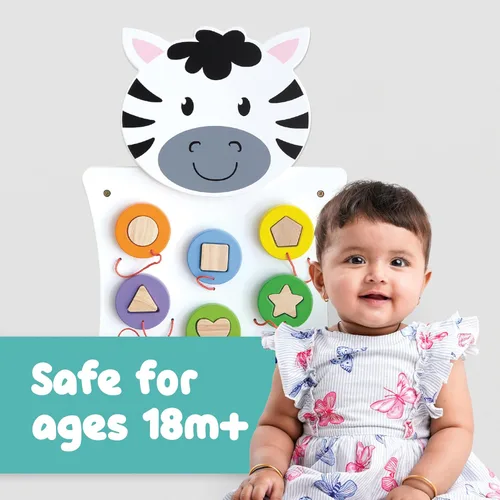 Miniatura 2 de SPARK & WOW Panel de Pared de Actividad Zebra Edades 18m+ Juguete de Pared Sensorial Montessori Actividad de Formas Anidadas Tablero Ocupado