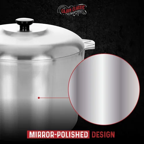 Miniatura 4 de McWare by Cajun Classic Cookware - Olla de 14 cuartos de galón con tapa